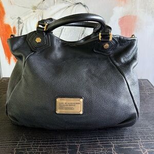 MARC by Marc Jacobs 100% Cow Leather Hobo Handbag in Black
